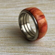 Uwe Witte Finger-Ring Edelstahl Holz