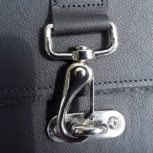 Ledertasche Quadrat schwarz – Bild 3